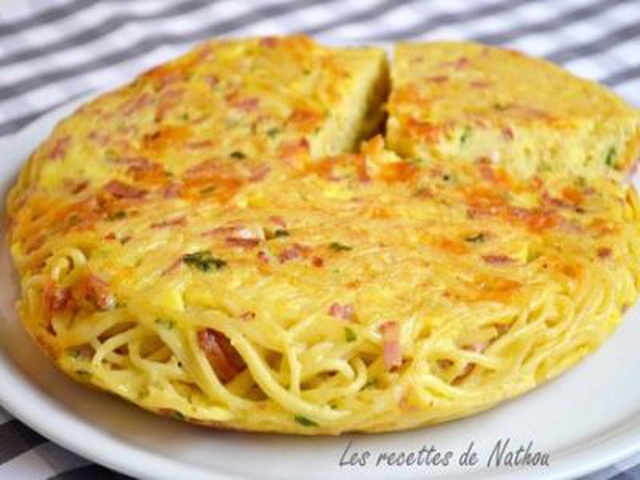 Torta Di Spaghetti Con Pancetta E Cheddar