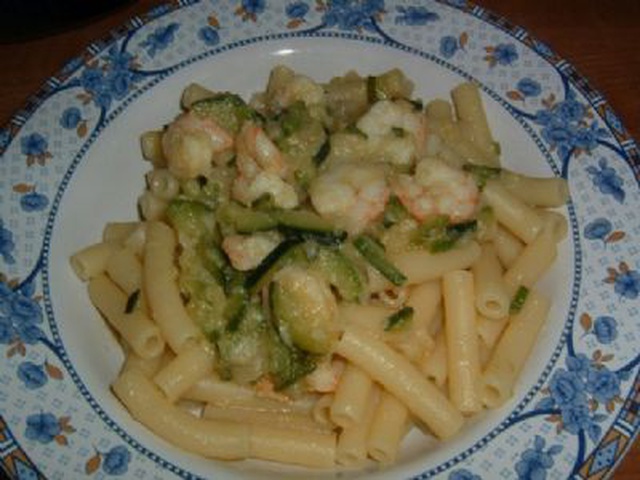 Pasta Con Gamberi Rosa E Zucchine