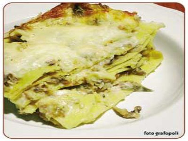 Lasagna Carciofi, Funghi E Prosciutto