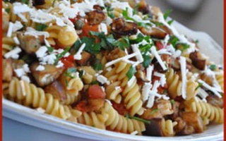 Fusilli Con Melanzan Ricotta Pomodorini Acciughe E Capperi