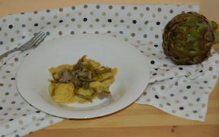 Ravioli Con Carciofi E Salsicce