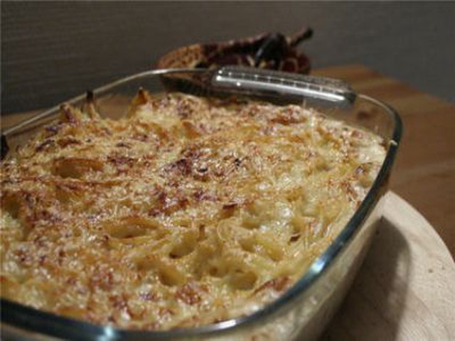 Gratin di pasta al prosciutto