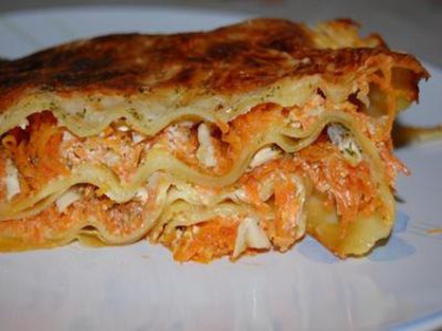 Lasagne Di Carote E formaggio di Capra