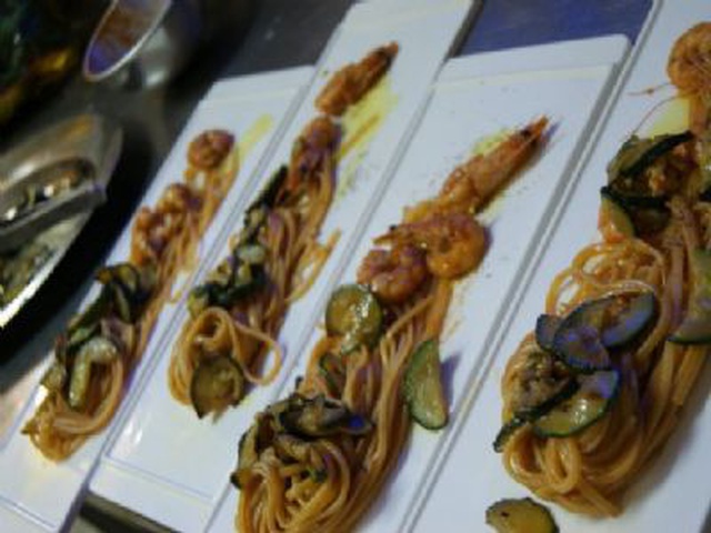 Spaghetti Con Scampi Gamberi E Zucchine