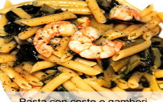 Pasta Alle Coste Di Bietole E Gamberi