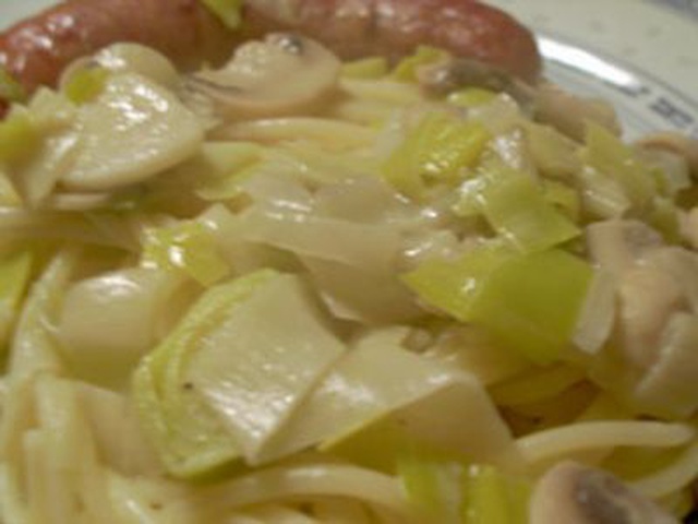 Pasta Con Funghi E Porri