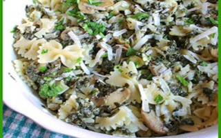 Farfalle Con Funghi E Spinaci