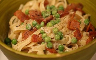 Pasta Con Piselli, Speck E Zafferano