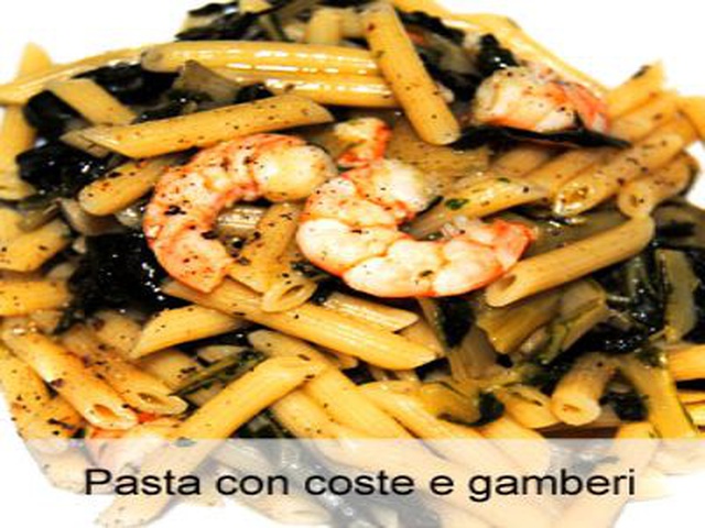 Pasta Alle Coste Di Bietole E Gamberi